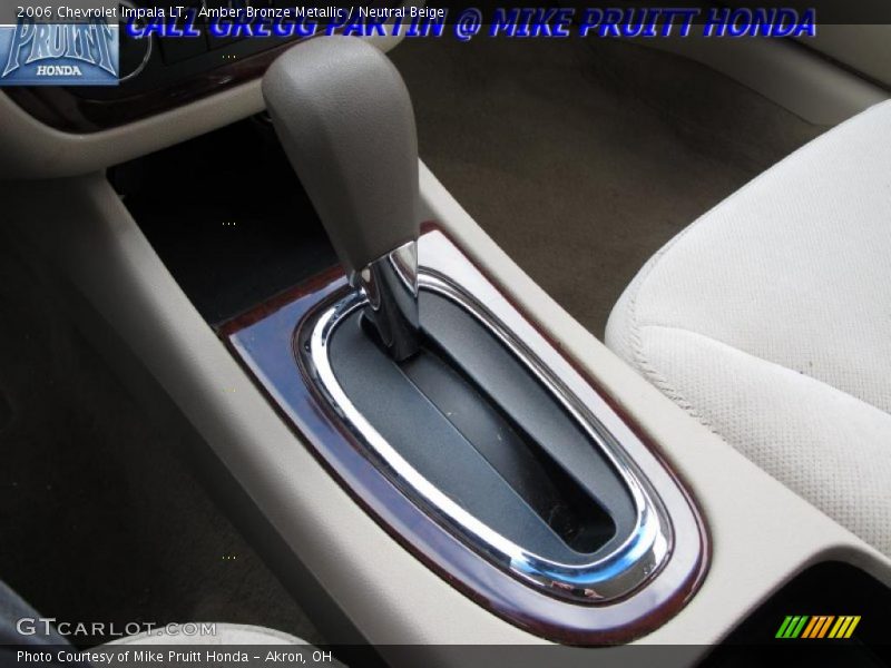 Amber Bronze Metallic / Neutral Beige 2006 Chevrolet Impala LT
