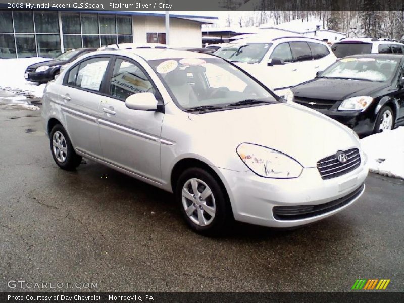 Platinum Silver / Gray 2008 Hyundai Accent GLS Sedan