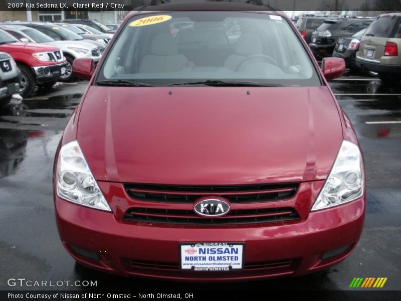 Claret Red / Gray 2007 Kia Sedona LX