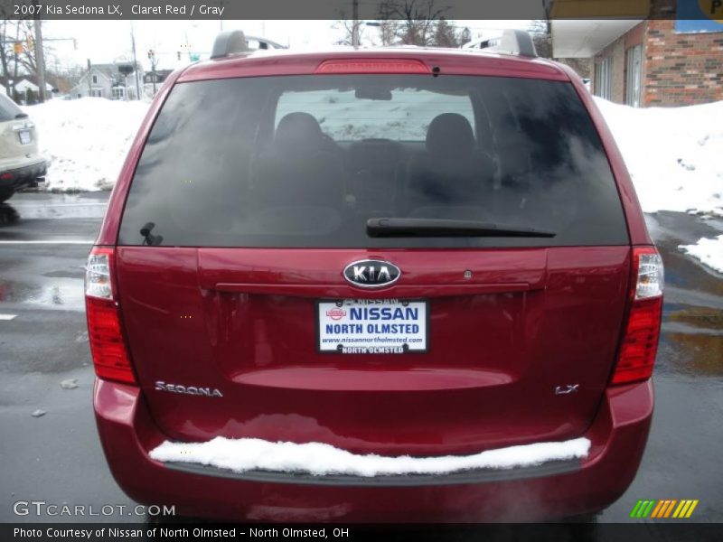 Claret Red / Gray 2007 Kia Sedona LX