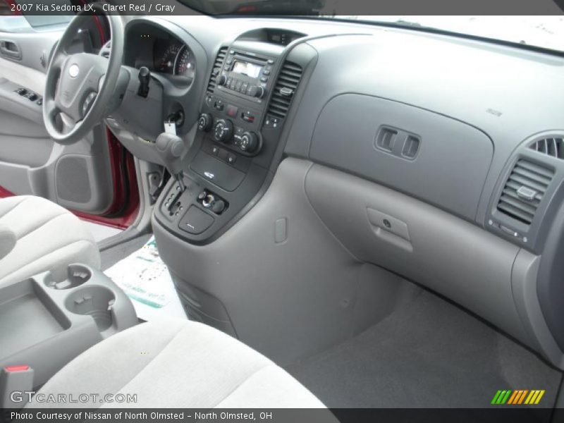 Claret Red / Gray 2007 Kia Sedona LX