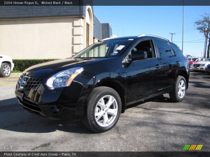 Wicked Black / Black 2009 Nissan Rogue SL