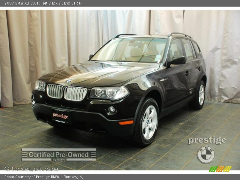 Jet Black / Sand Beige 2007 BMW X3 3.0si