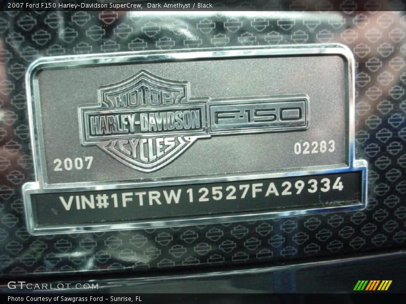 Dark Amethyst / Black 2007 Ford F150 Harley-Davidson SuperCrew