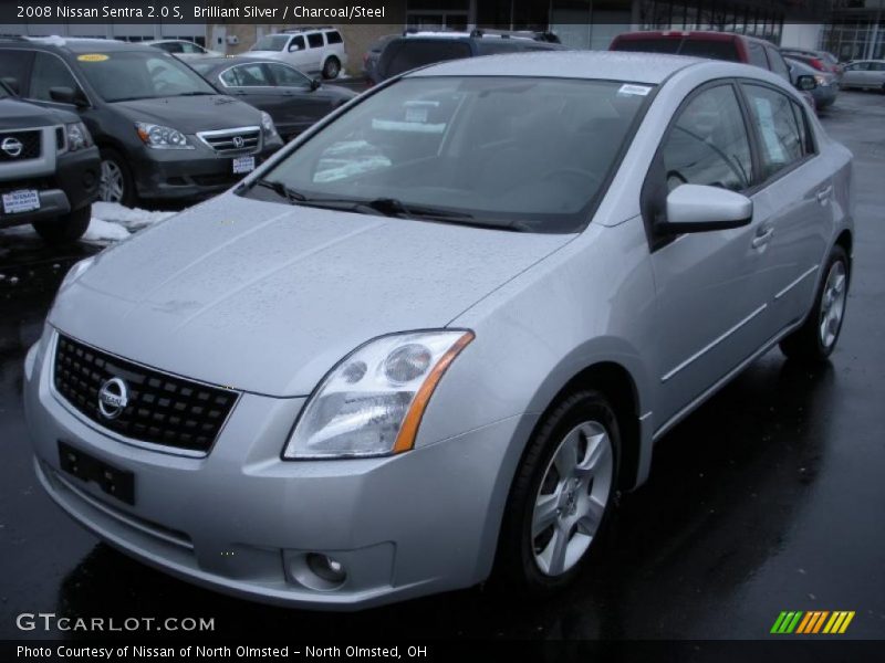 Brilliant Silver / Charcoal/Steel 2008 Nissan Sentra 2.0 S