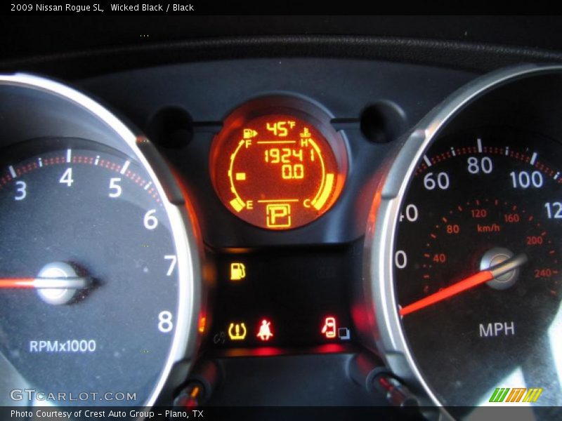 Wicked Black / Black 2009 Nissan Rogue SL