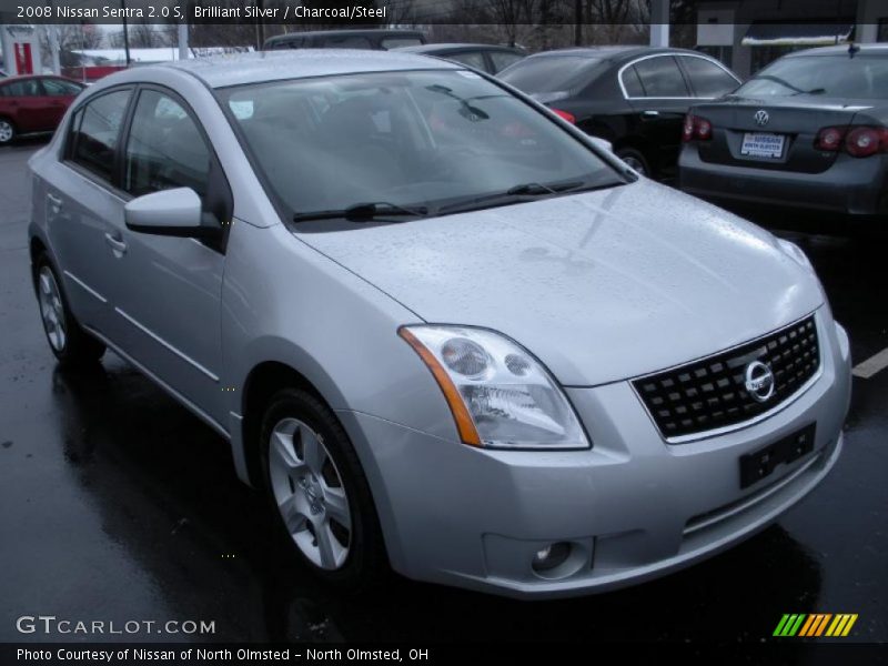 Brilliant Silver / Charcoal/Steel 2008 Nissan Sentra 2.0 S