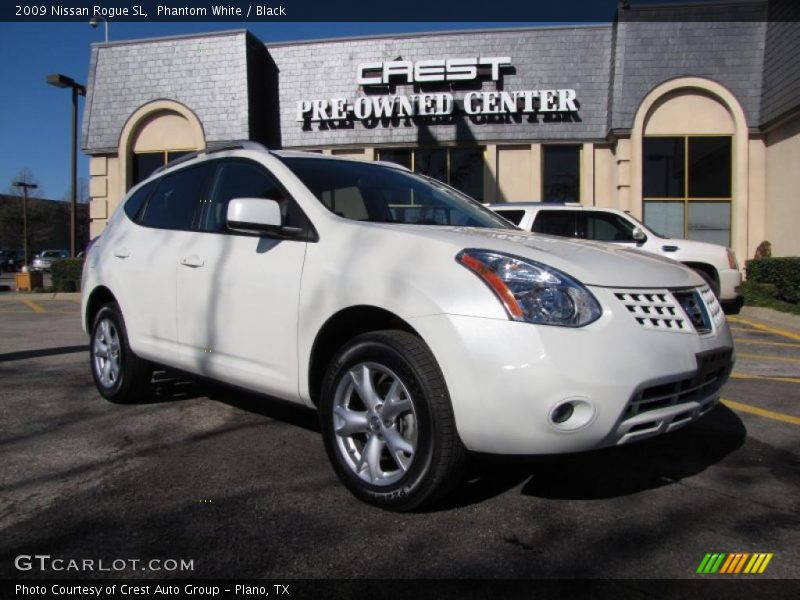 Phantom White / Black 2009 Nissan Rogue SL