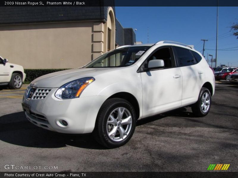 Phantom White / Black 2009 Nissan Rogue SL