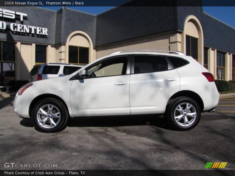 Phantom White / Black 2009 Nissan Rogue SL