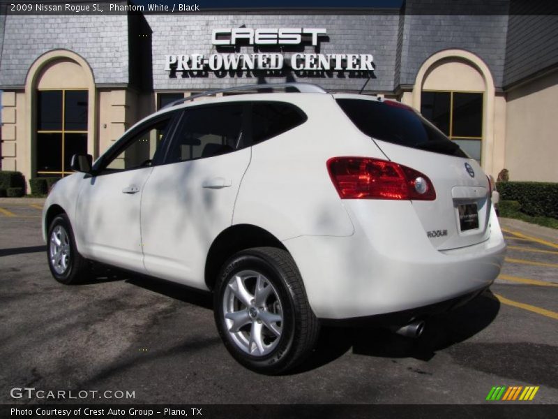 Phantom White / Black 2009 Nissan Rogue SL