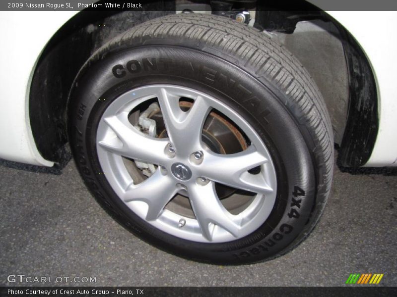 Phantom White / Black 2009 Nissan Rogue SL