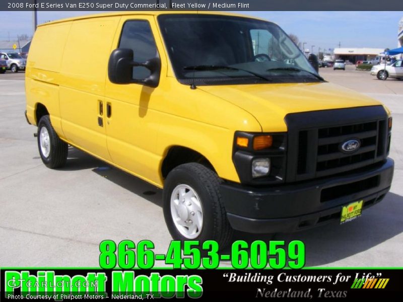 Fleet Yellow / Medium Flint 2008 Ford E Series Van E250 Super Duty Commericial