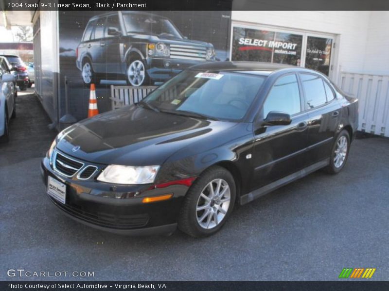 Black / Parchment 2004 Saab 9-3 Linear Sedan