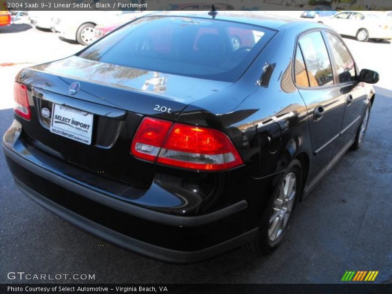 Black / Parchment 2004 Saab 9-3 Linear Sedan