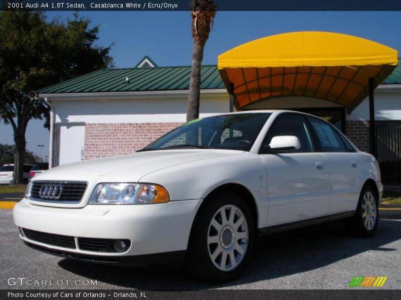 Casablanca White / Ecru/Onyx 2001 Audi A4 1.8T Sedan