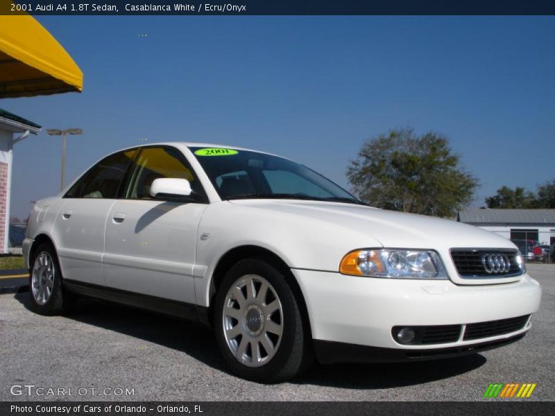 Casablanca White / Ecru/Onyx 2001 Audi A4 1.8T Sedan
