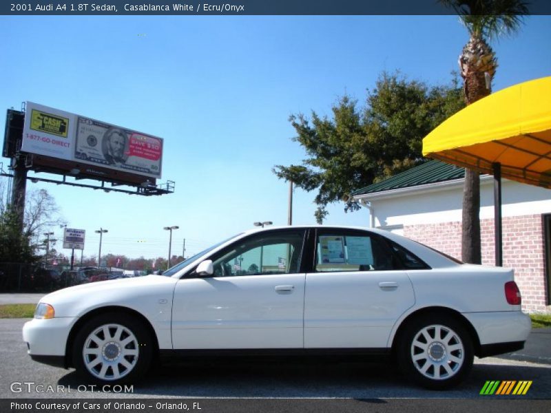 Casablanca White / Ecru/Onyx 2001 Audi A4 1.8T Sedan