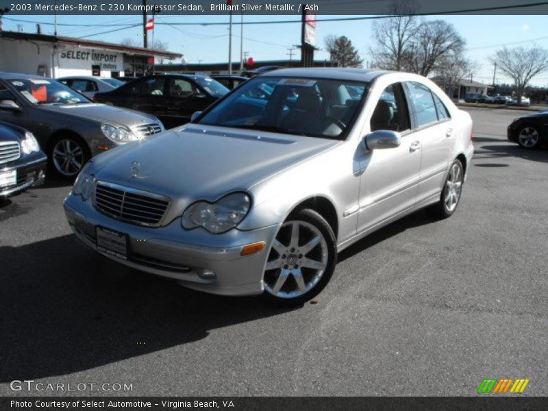 Brilliant Silver Metallic / Ash 2003 Mercedes-Benz C 230 Kompressor Sedan