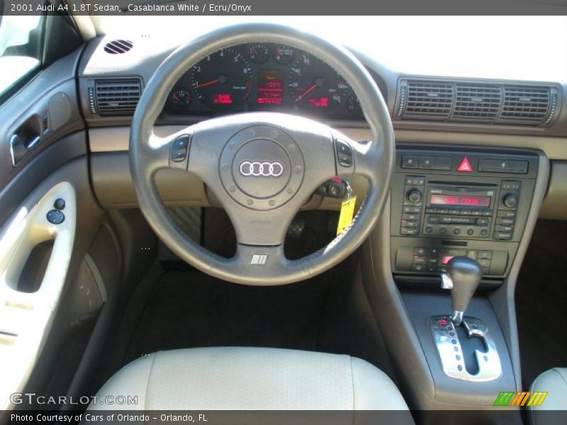Casablanca White / Ecru/Onyx 2001 Audi A4 1.8T Sedan