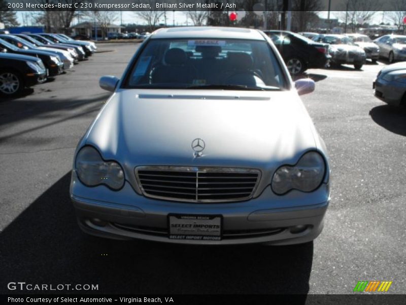 Brilliant Silver Metallic / Ash 2003 Mercedes-Benz C 230 Kompressor Sedan