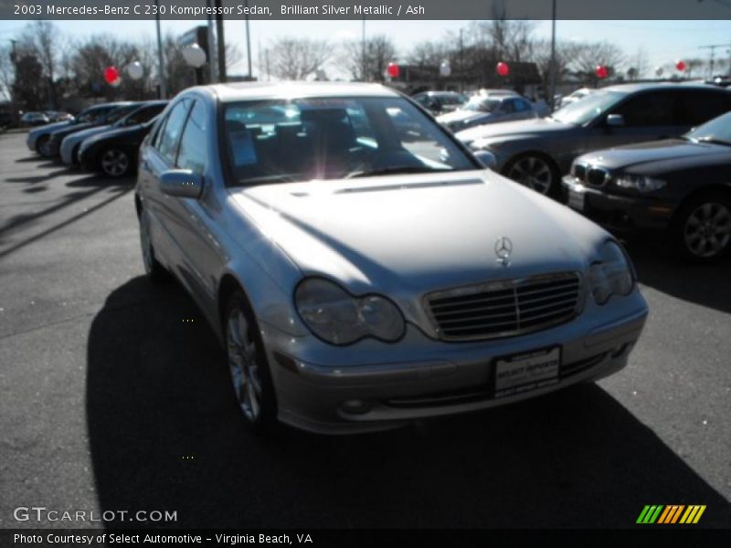 Brilliant Silver Metallic / Ash 2003 Mercedes-Benz C 230 Kompressor Sedan
