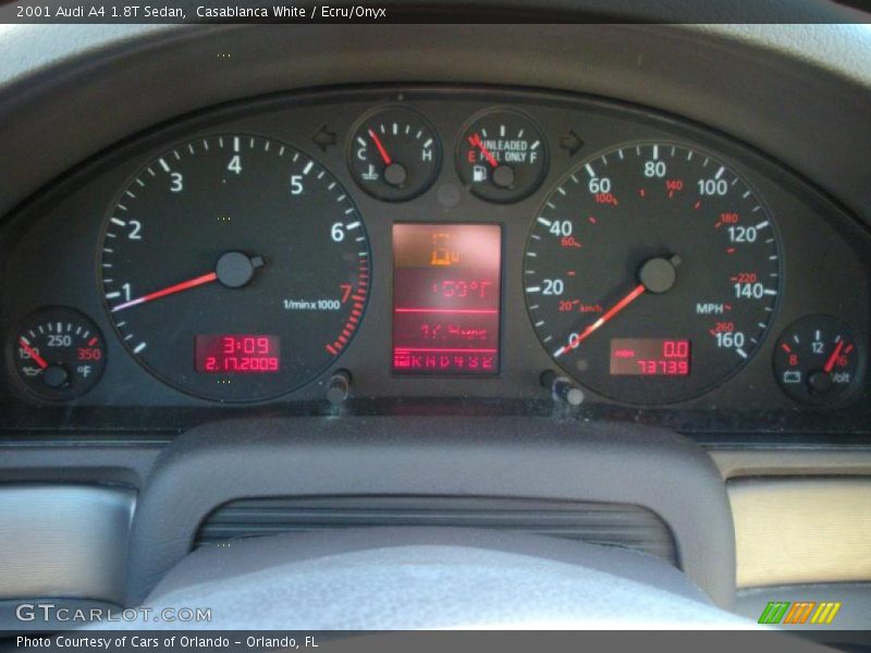 Casablanca White / Ecru/Onyx 2001 Audi A4 1.8T Sedan