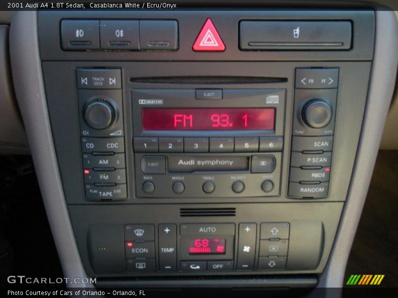 Casablanca White / Ecru/Onyx 2001 Audi A4 1.8T Sedan