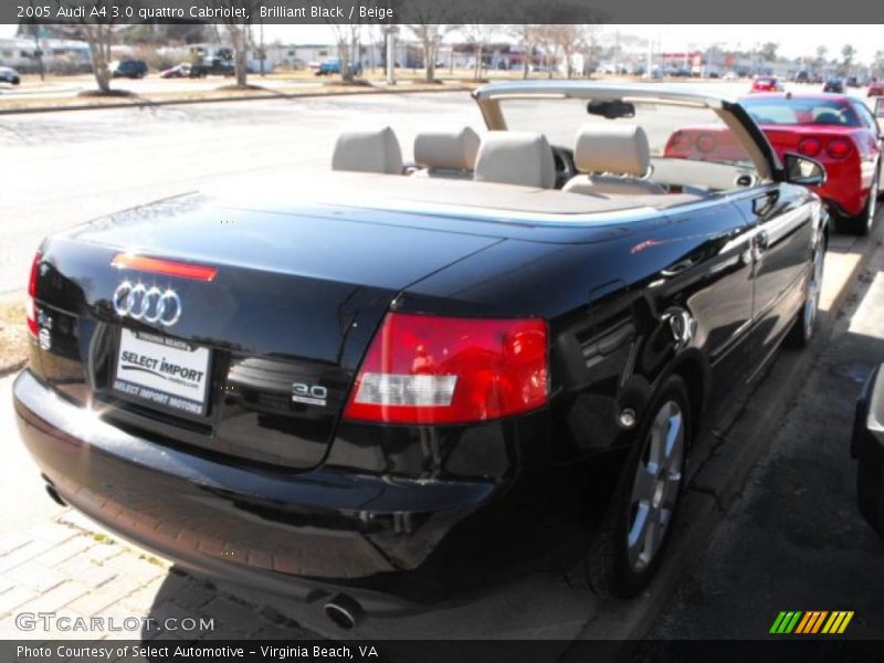 Brilliant Black / Beige 2005 Audi A4 3.0 quattro Cabriolet