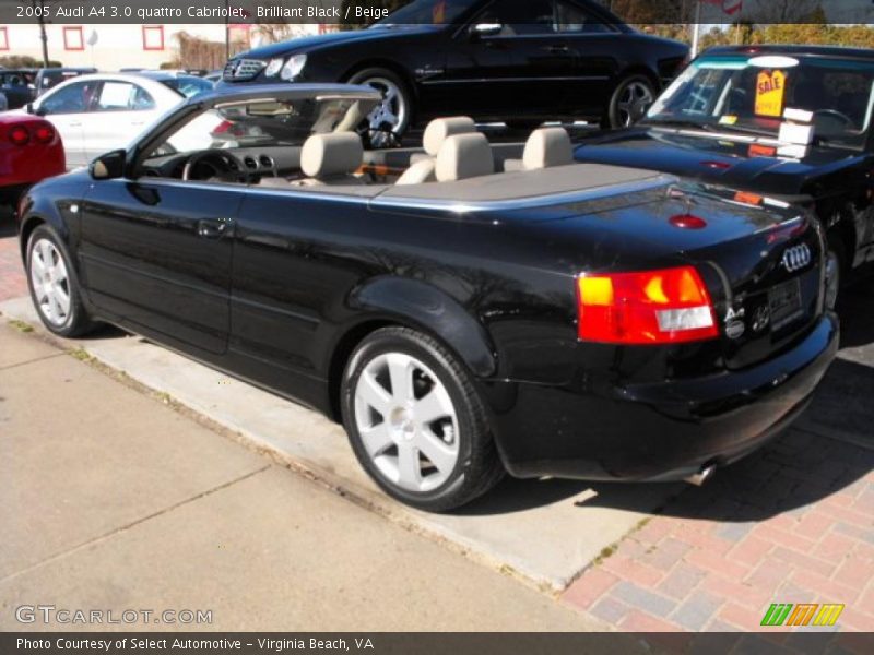 Brilliant Black / Beige 2005 Audi A4 3.0 quattro Cabriolet