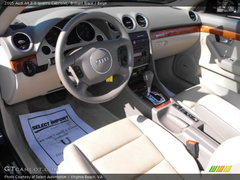 Brilliant Black / Beige 2005 Audi A4 3.0 quattro Cabriolet