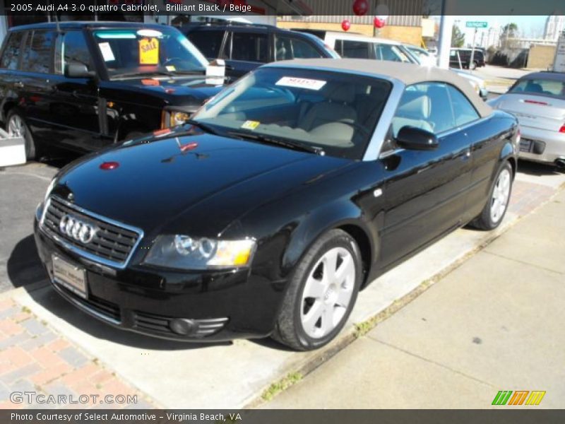 Brilliant Black / Beige 2005 Audi A4 3.0 quattro Cabriolet