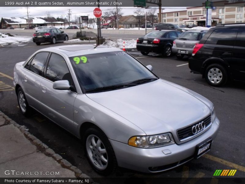 Aluminum Silver Metallic / Onyx 1999 Audi A4 2.8 quattro Sedan