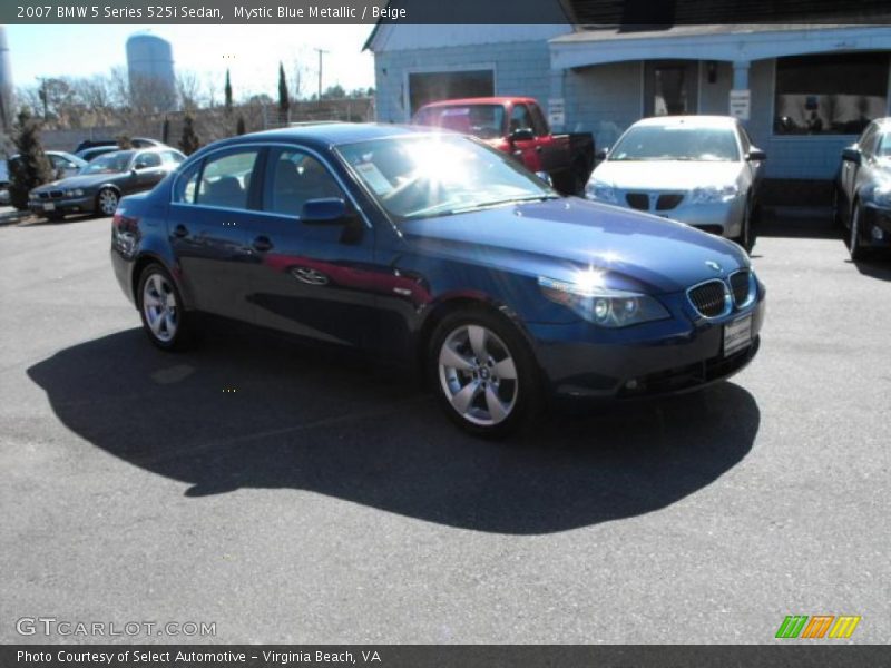 Mystic Blue Metallic / Beige 2007 BMW 5 Series 525i Sedan