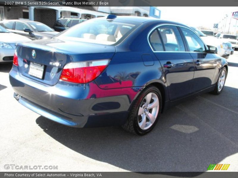 Mystic Blue Metallic / Beige 2007 BMW 5 Series 525i Sedan