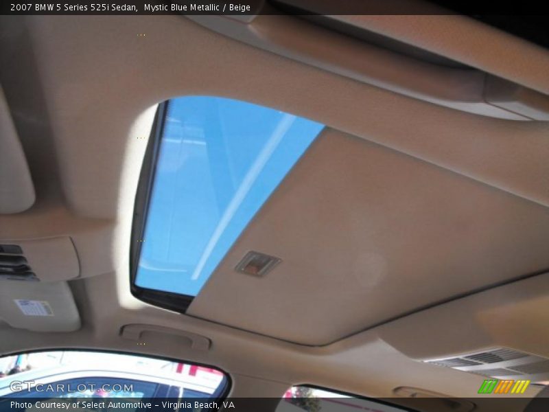 Mystic Blue Metallic / Beige 2007 BMW 5 Series 525i Sedan