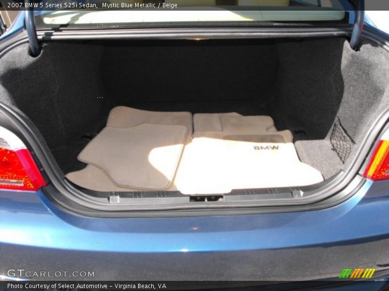 Mystic Blue Metallic / Beige 2007 BMW 5 Series 525i Sedan
