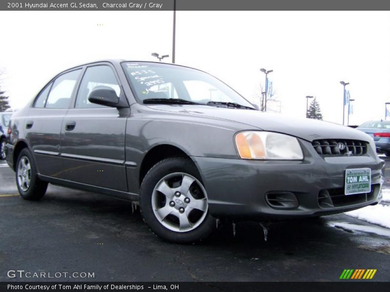 Charcoal Gray / Gray 2001 Hyundai Accent GL Sedan