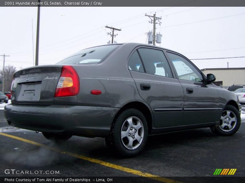 Charcoal Gray / Gray 2001 Hyundai Accent GL Sedan