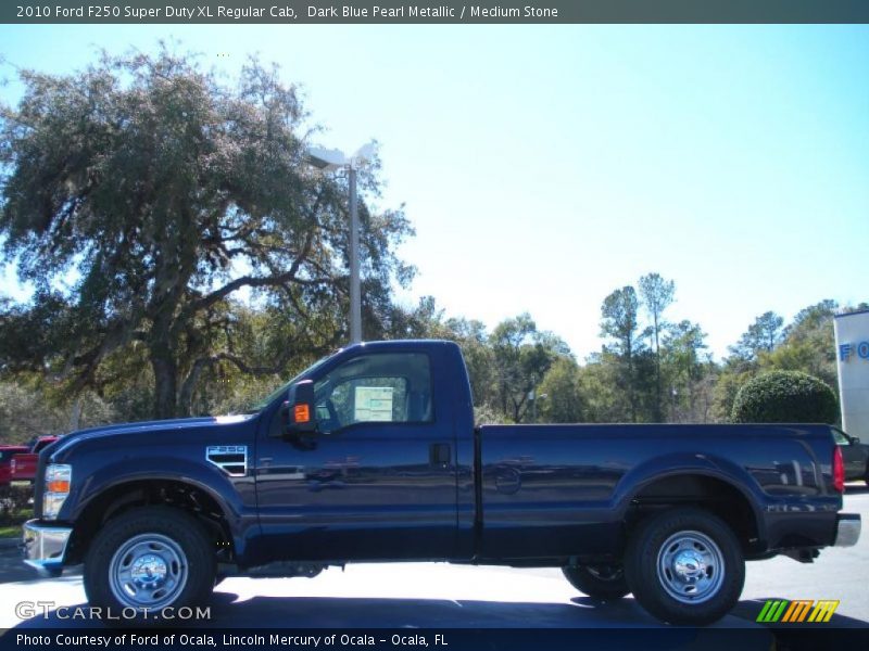 Dark Blue Pearl Metallic / Medium Stone 2010 Ford F250 Super Duty XL Regular Cab