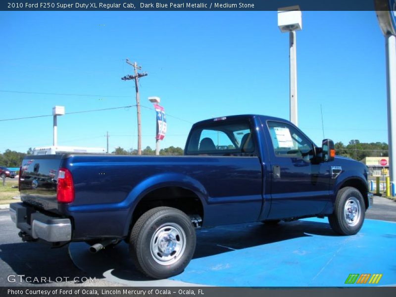 Dark Blue Pearl Metallic / Medium Stone 2010 Ford F250 Super Duty XL Regular Cab