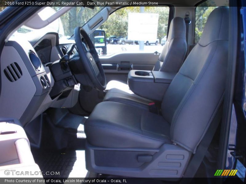 Dark Blue Pearl Metallic / Medium Stone 2010 Ford F250 Super Duty XL Regular Cab