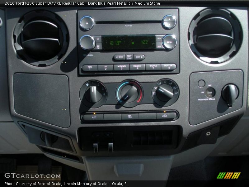 Dark Blue Pearl Metallic / Medium Stone 2010 Ford F250 Super Duty XL Regular Cab