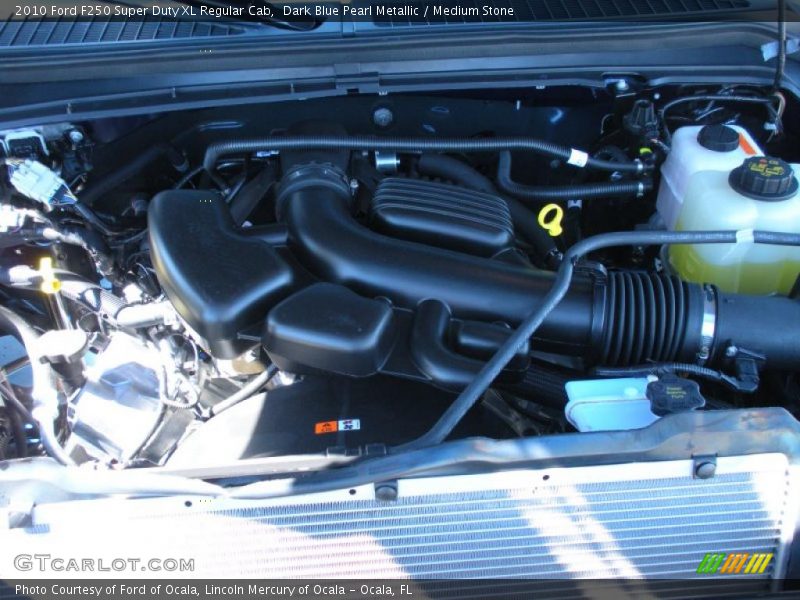 Dark Blue Pearl Metallic / Medium Stone 2010 Ford F250 Super Duty XL Regular Cab