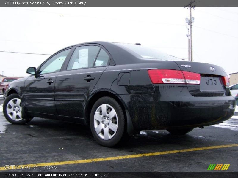 Ebony Black / Gray 2008 Hyundai Sonata GLS