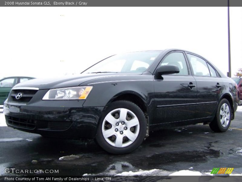 Ebony Black / Gray 2008 Hyundai Sonata GLS