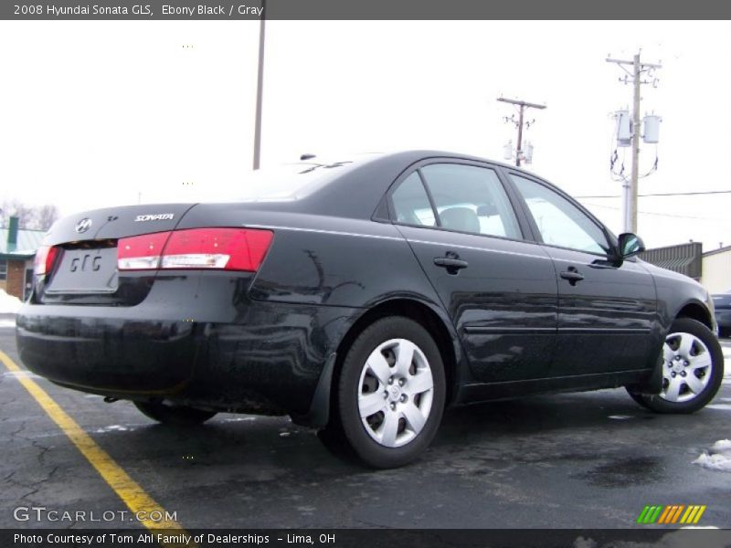 Ebony Black / Gray 2008 Hyundai Sonata GLS