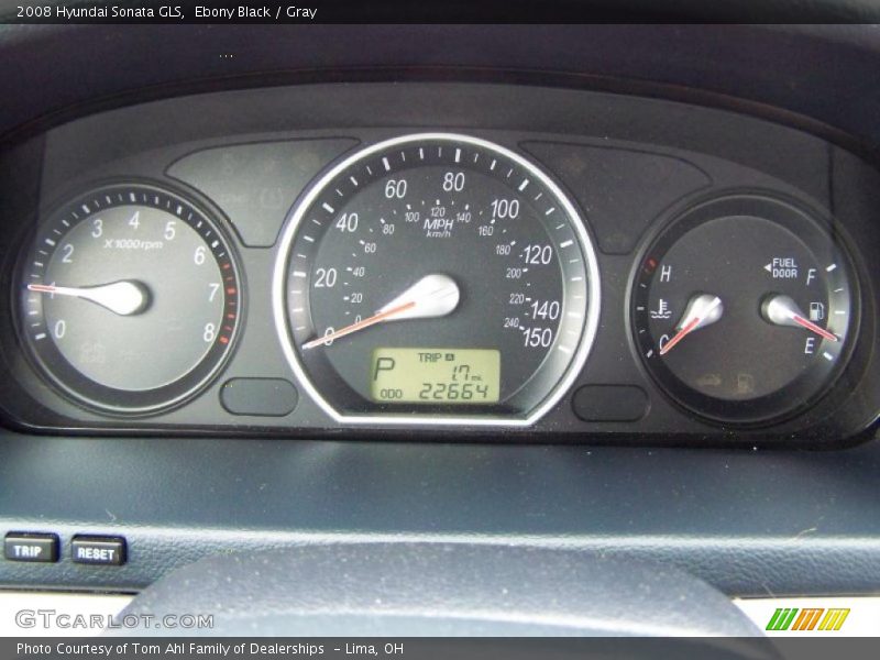Ebony Black / Gray 2008 Hyundai Sonata GLS