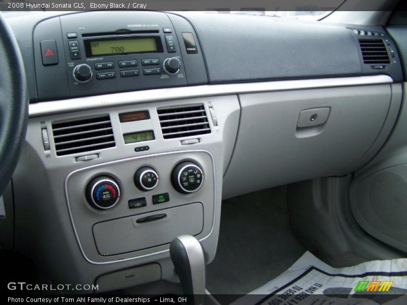 Ebony Black / Gray 2008 Hyundai Sonata GLS
