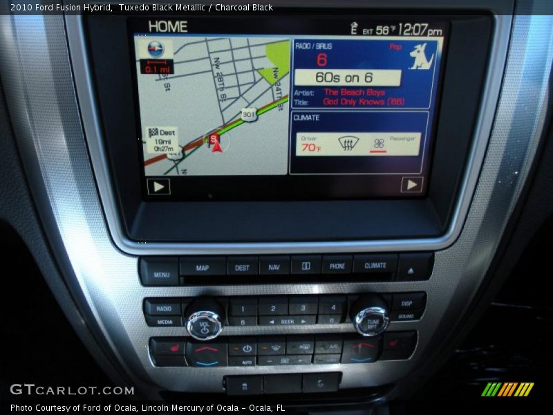 Tuxedo Black Metallic / Charcoal Black 2010 Ford Fusion Hybrid